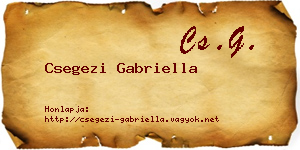 Csegezi Gabriella névjegykártya