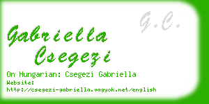 gabriella csegezi business card